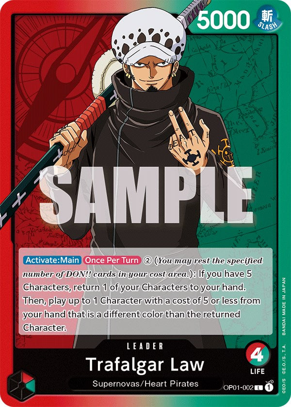 One Piece Card Game: Trafalgar Law (002) card image