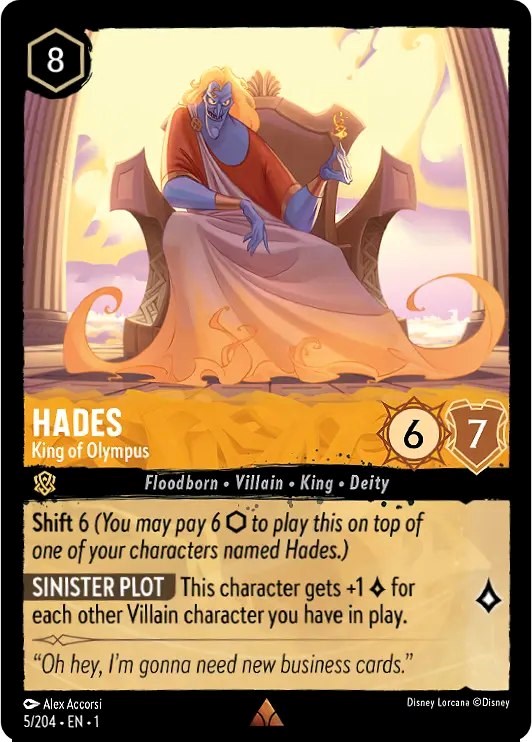 Disney Lorcana: Hades - King of Olympus card image