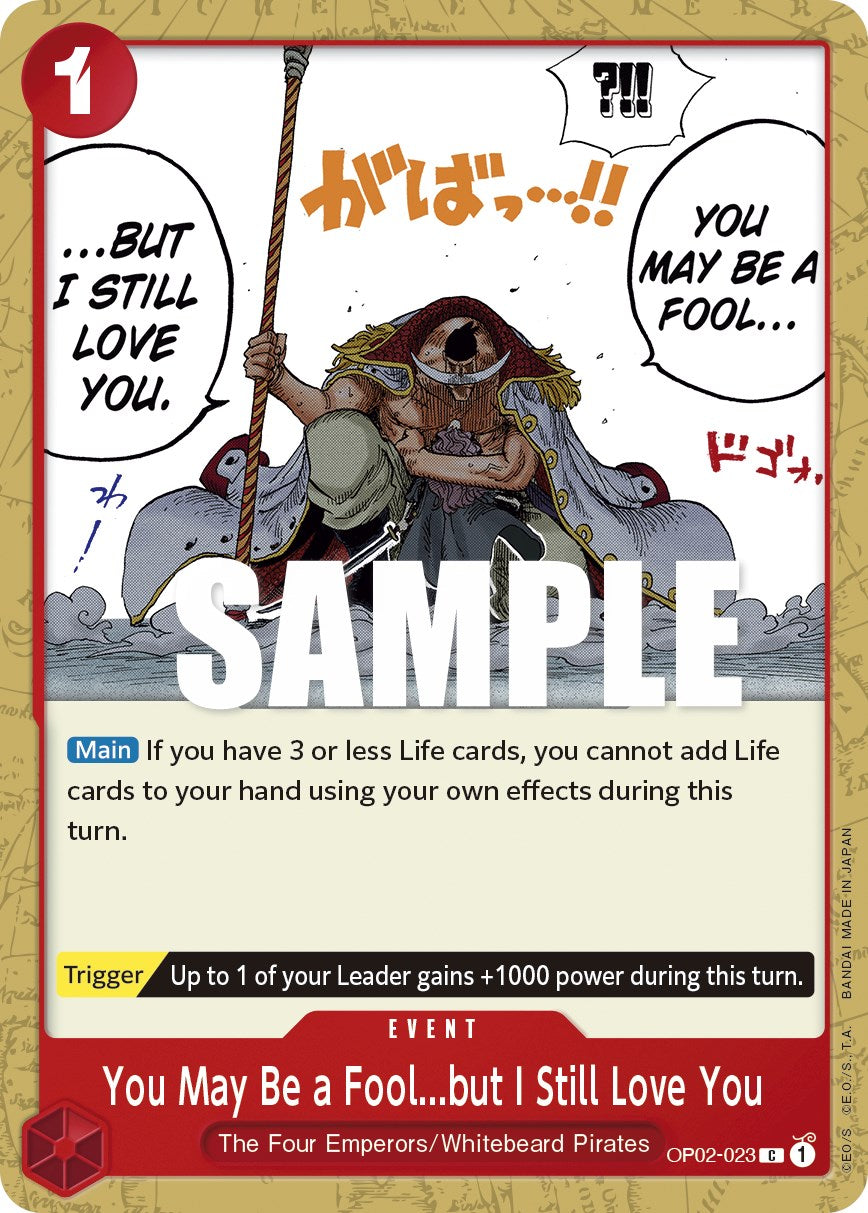 One Piece Card Game: You May Be a Fool...but I Still Love You card image