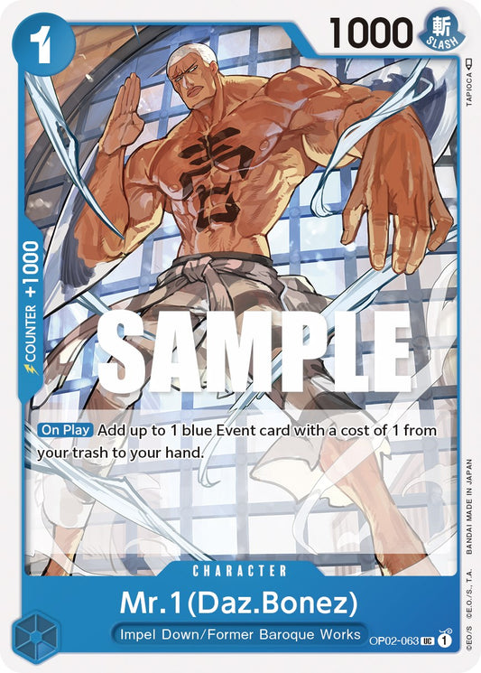 One Piece Card Game: Mr.1 (Daz.Bonez) card image