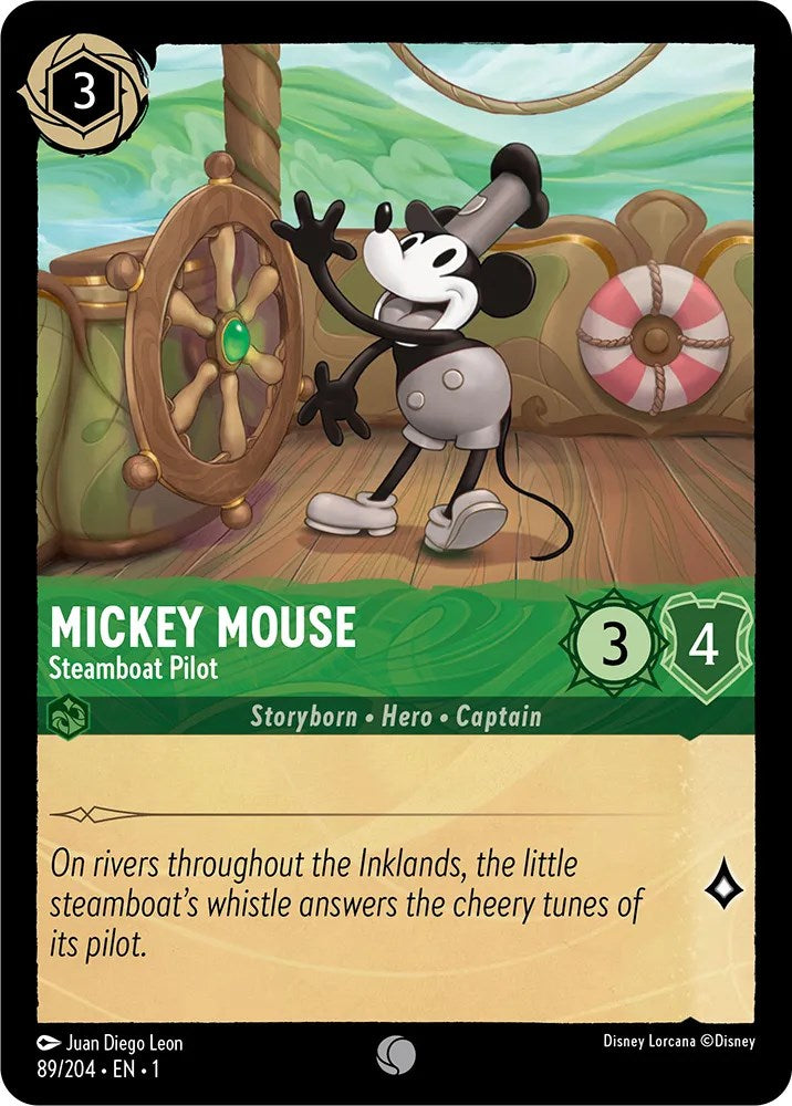 Disney Lorcana: Mickey Mouse - Steamboat Pilot card image