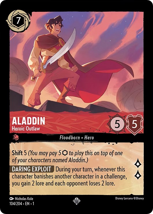 Disney Lorcana: Aladdin - Heroic Outlaw card image