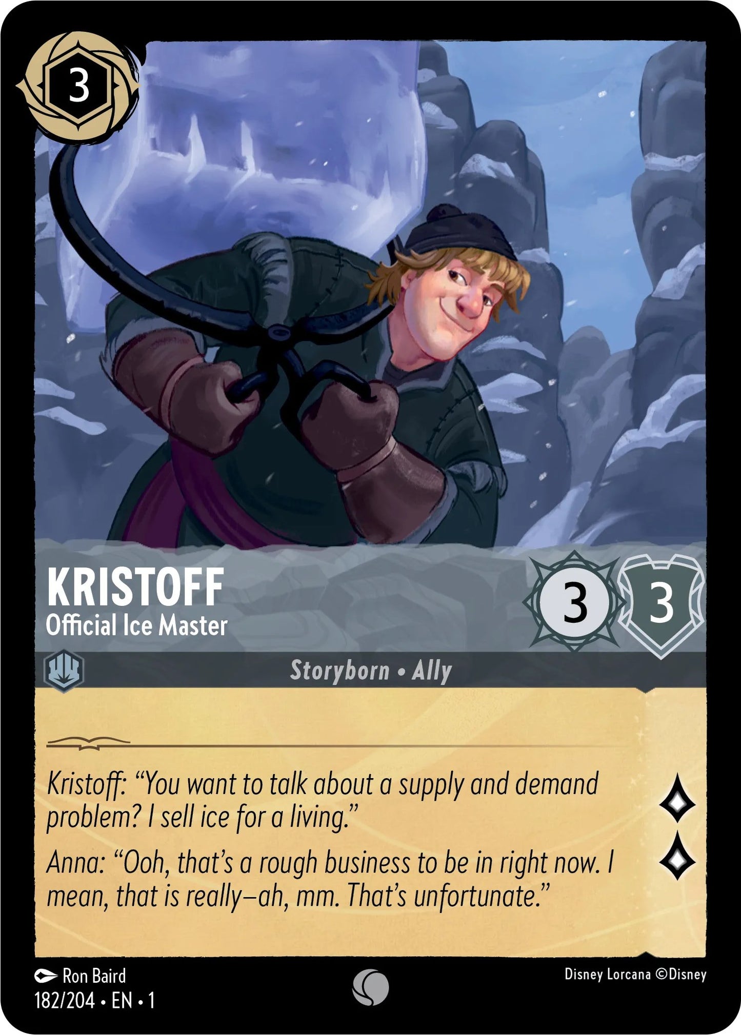 Disney Lorcana: Kristoff - Official Ice Master card image