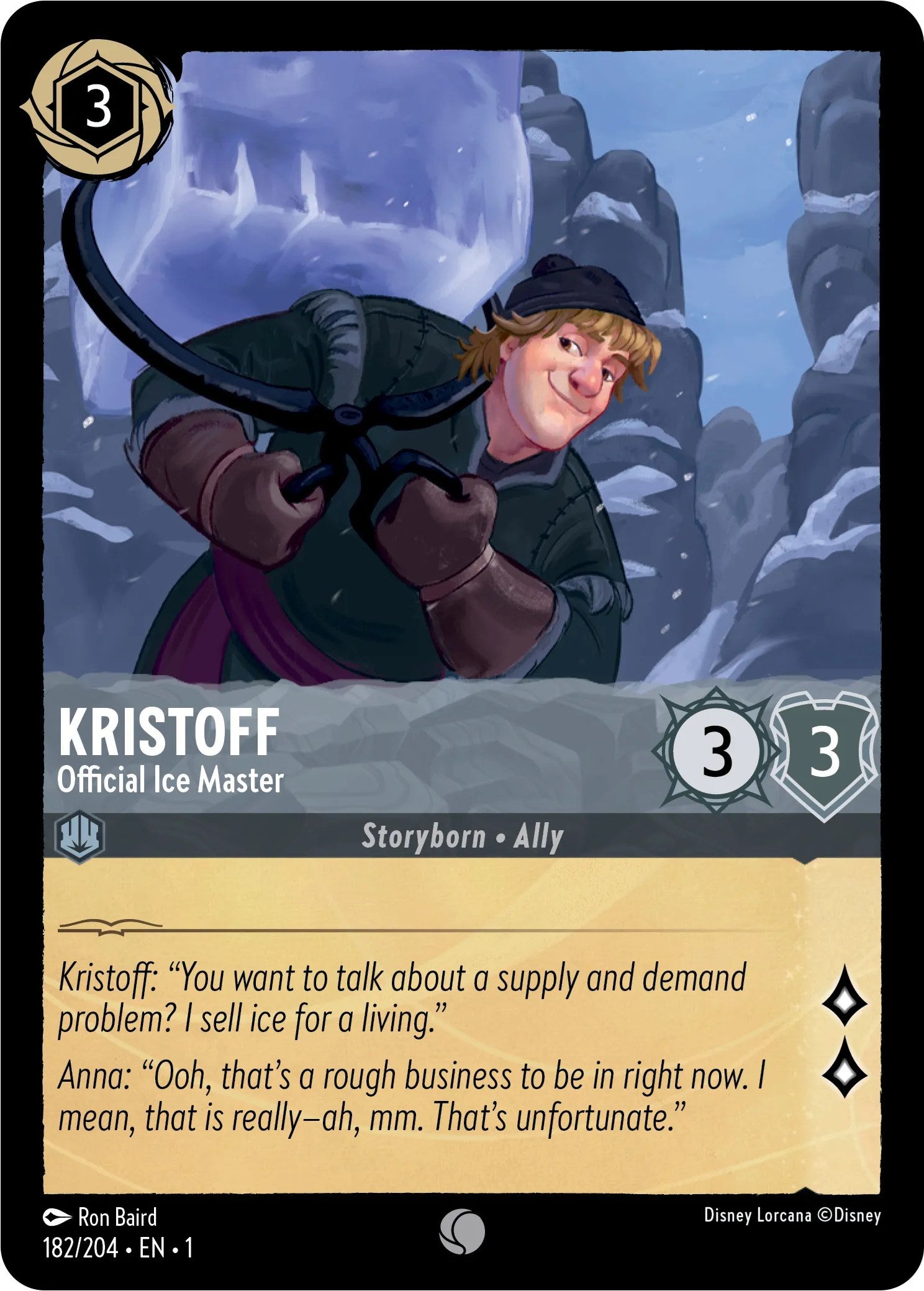 Disney Lorcana: Kristoff - Official Ice Master card image