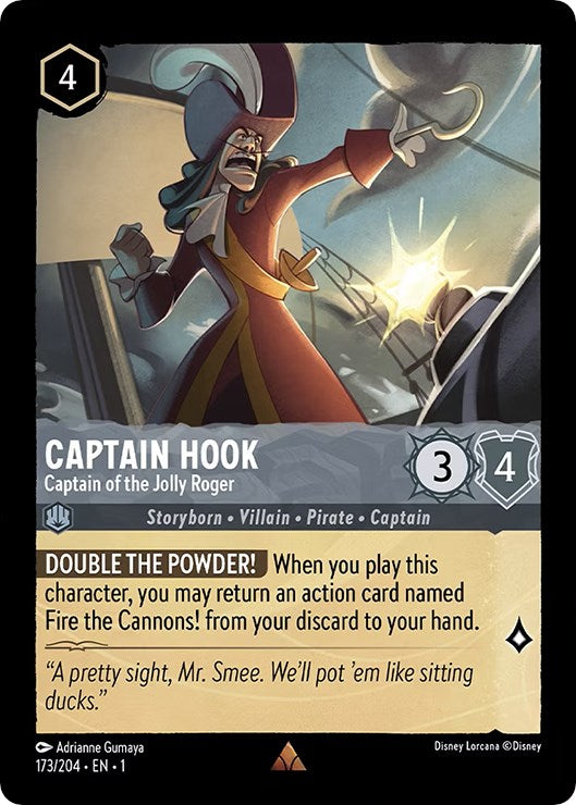 Disney Lorcana: Captain Hook - Captain of the Jolly Roger card image