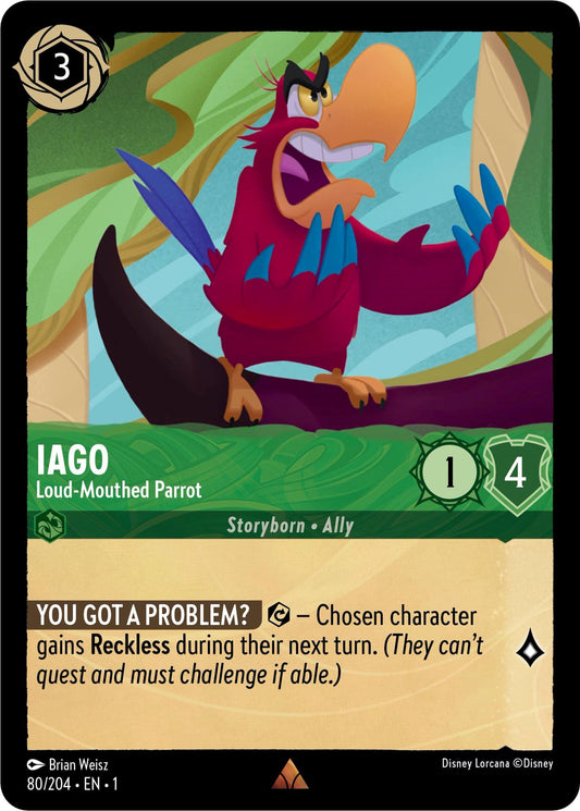 Disney Lorcana: Iago - Loud-Mouthed Parrot card image