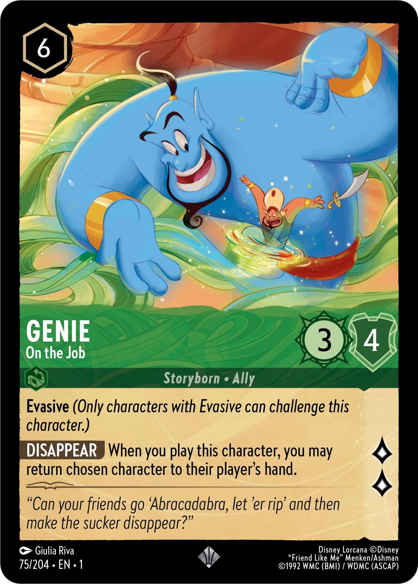 Disney Lorcana: Genie - On the Job card image