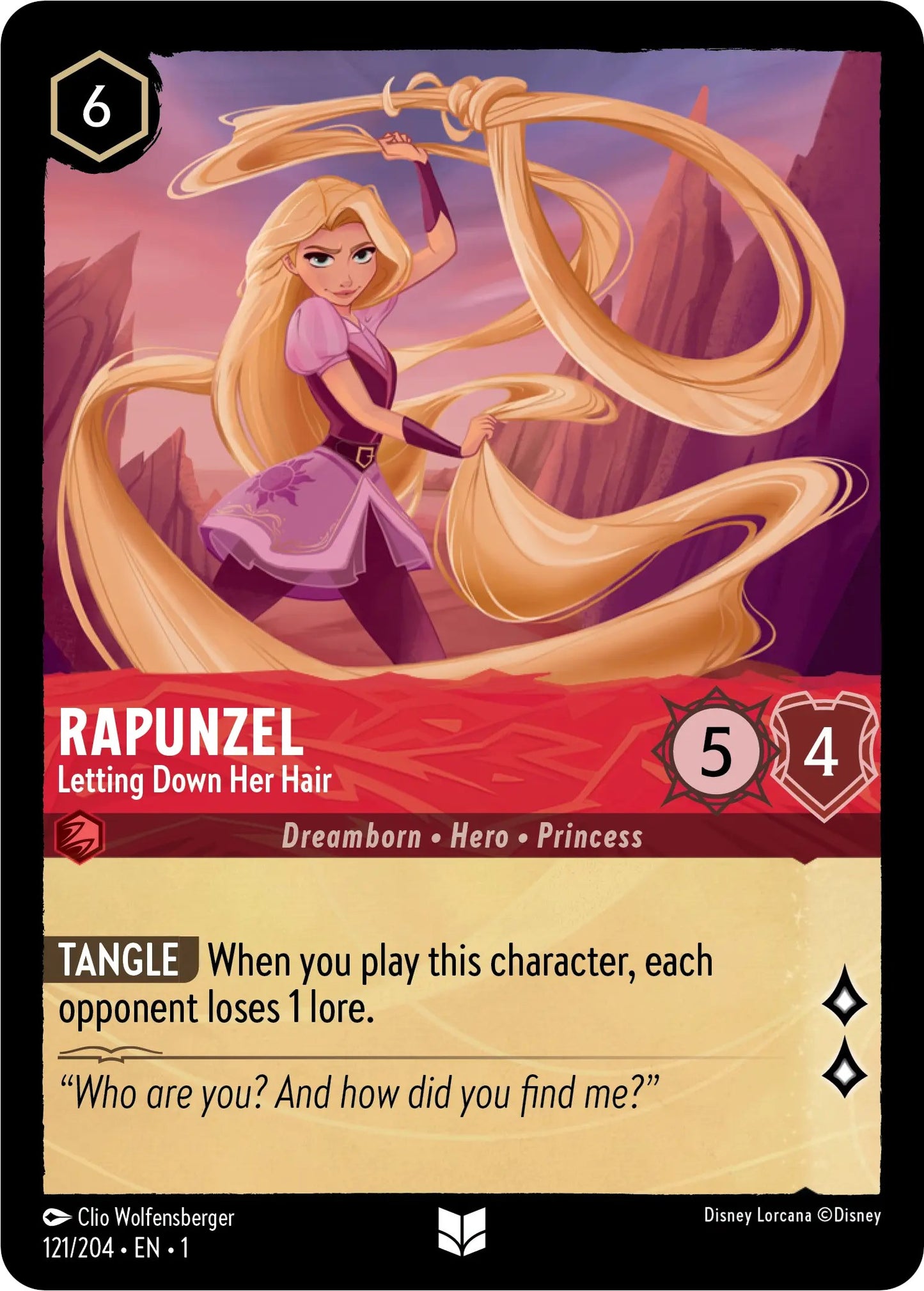 Disney Lorcana: Rapunzel - Letting Down Her Hair card image