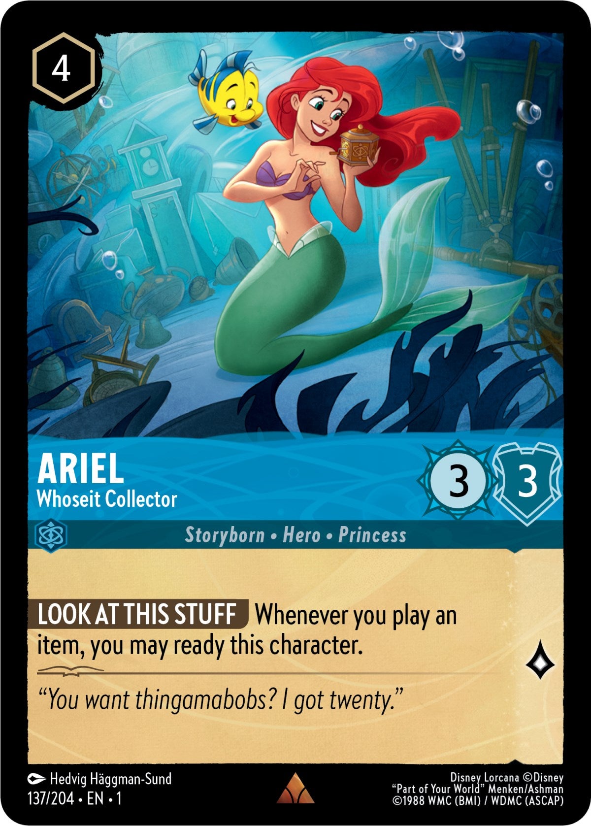 Disney Lorcana: Ariel - Whoseit Collector card image