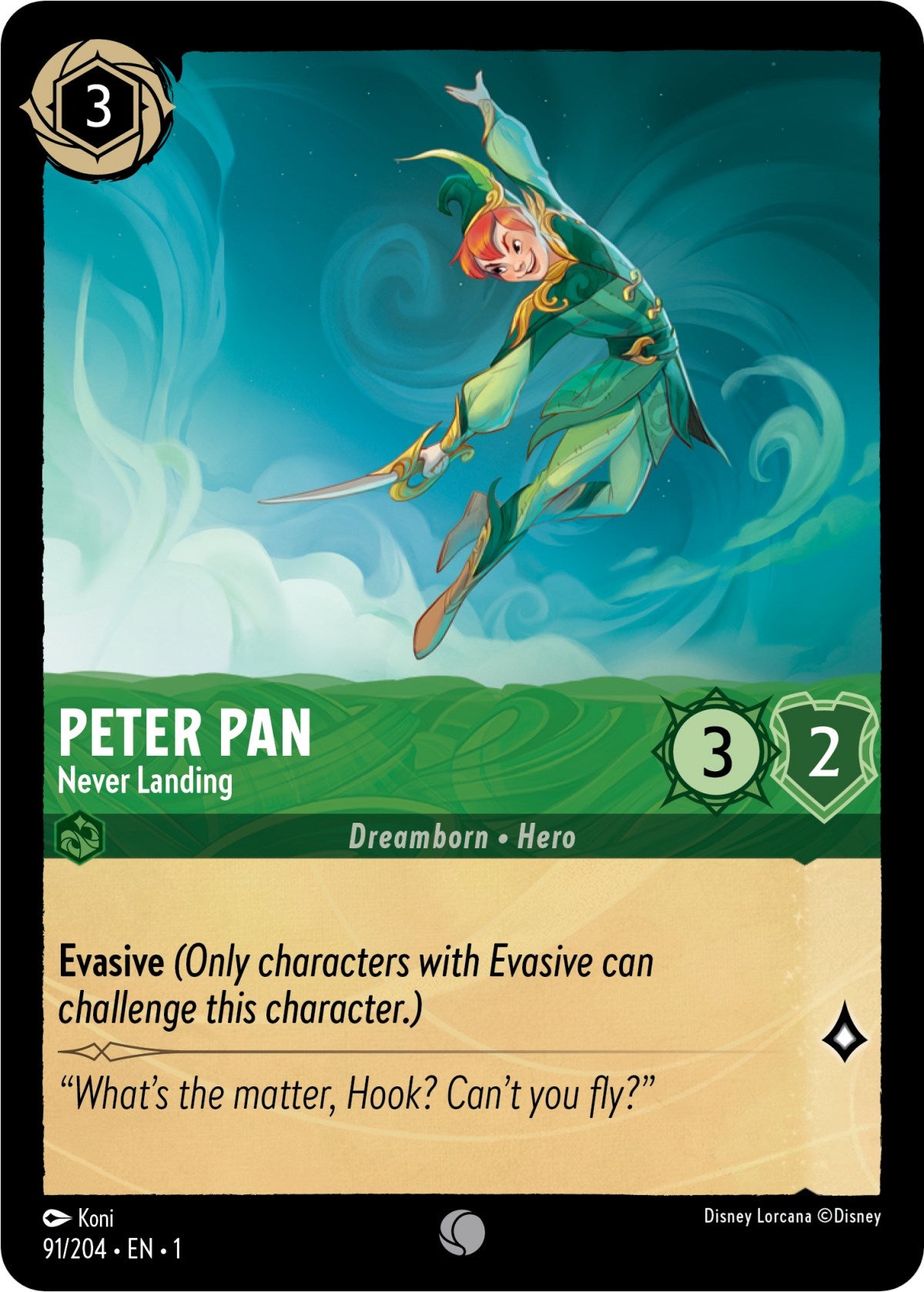 Disney Lorcana: Peter Pan - Never Landing card image