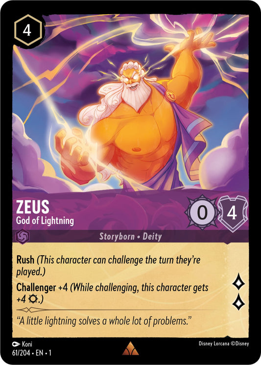 Disney Lorcana: Zeus - God of Lightning card image