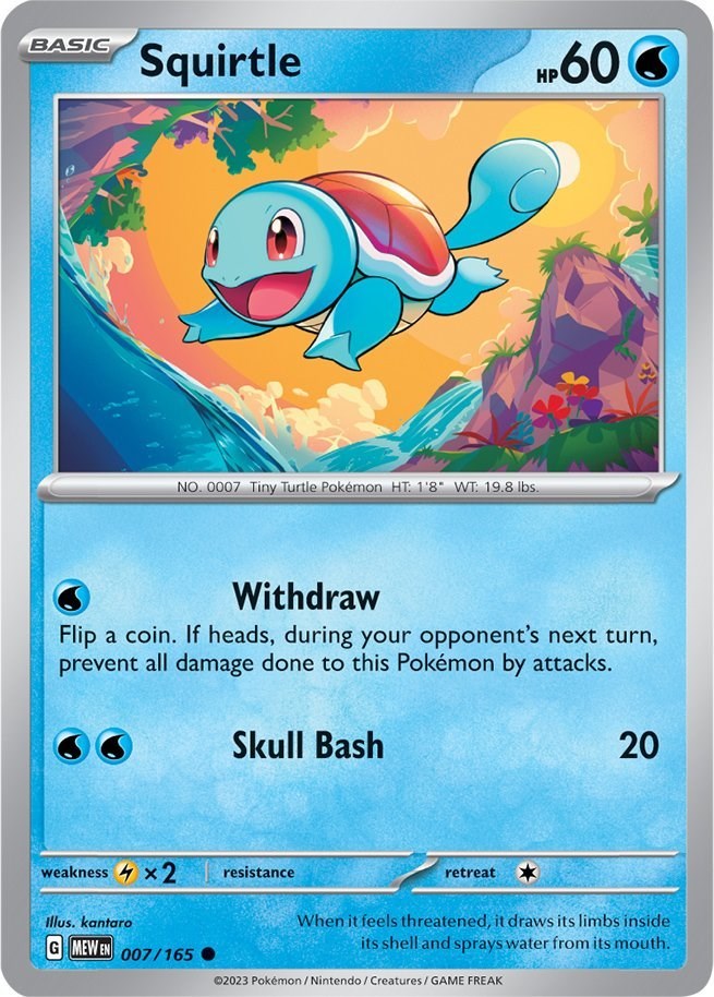 Pokemon: Squirtle - 007/165 card image