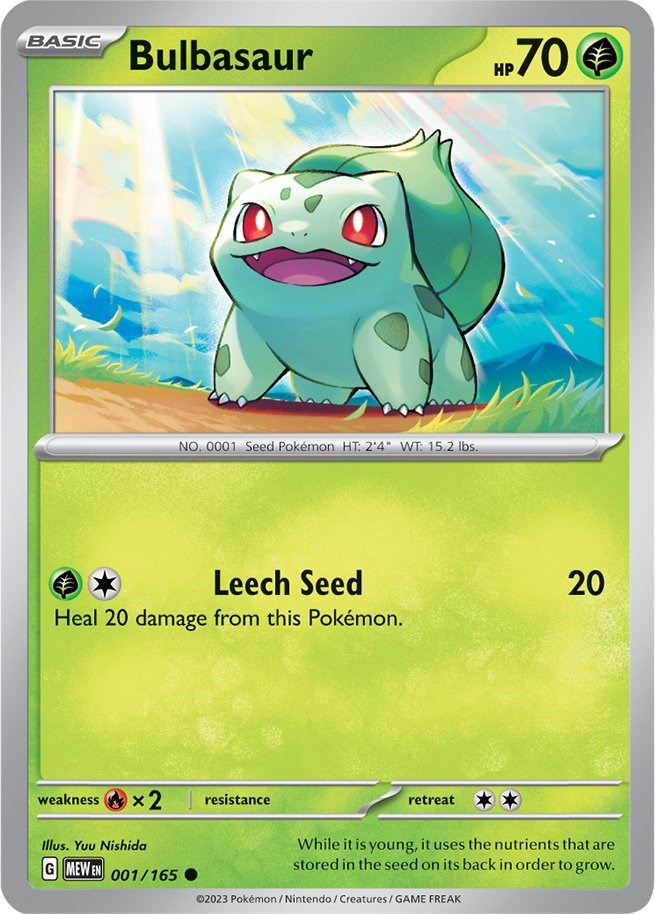 Pokemon: Bulbasaur - 001/165 card image