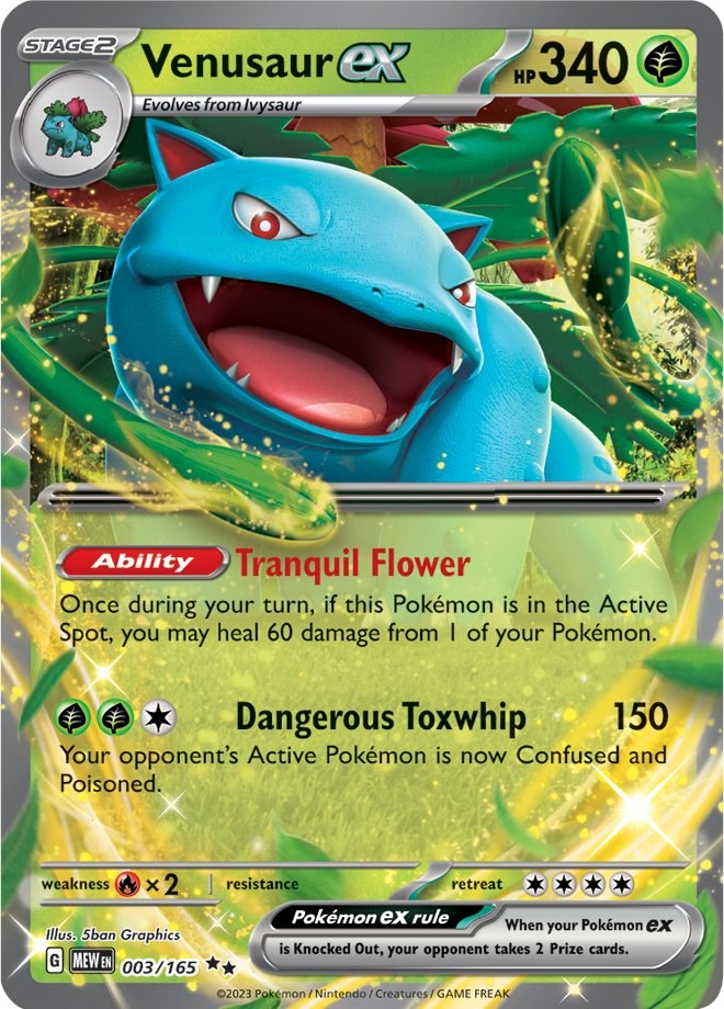 Pokemon: Venusaur ex - 003/165 card image