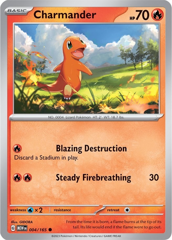 Pokemon: Charmander - 004/165 card image