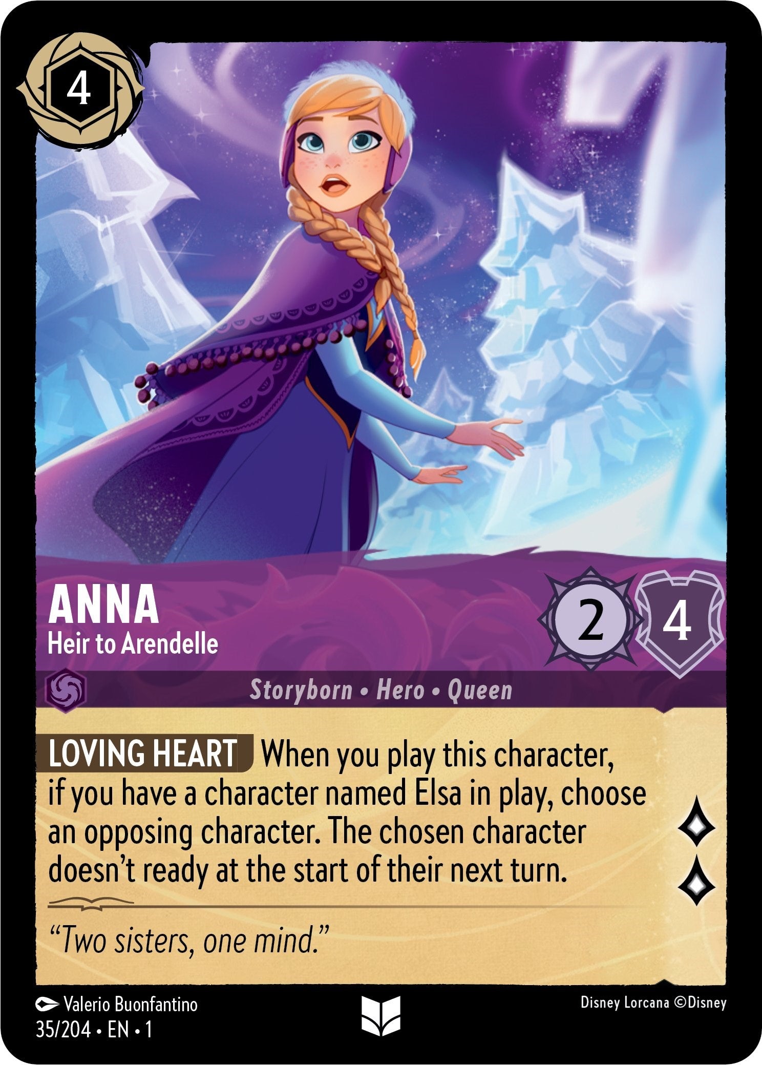 Disney Lorcana: Anna - Heir to Arendelle card image