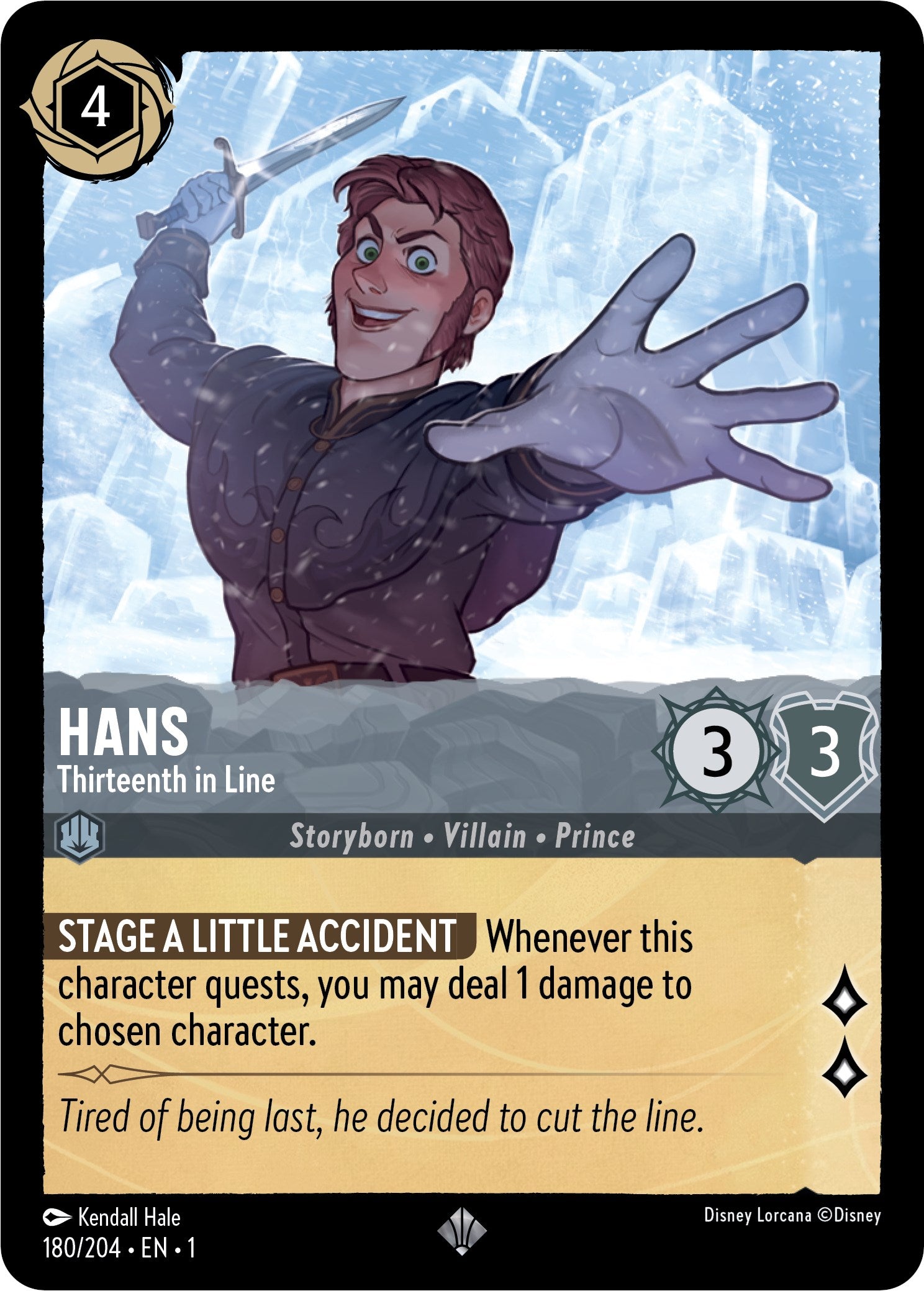 Disney Lorcana: Hans - Thirteenth in Line card image