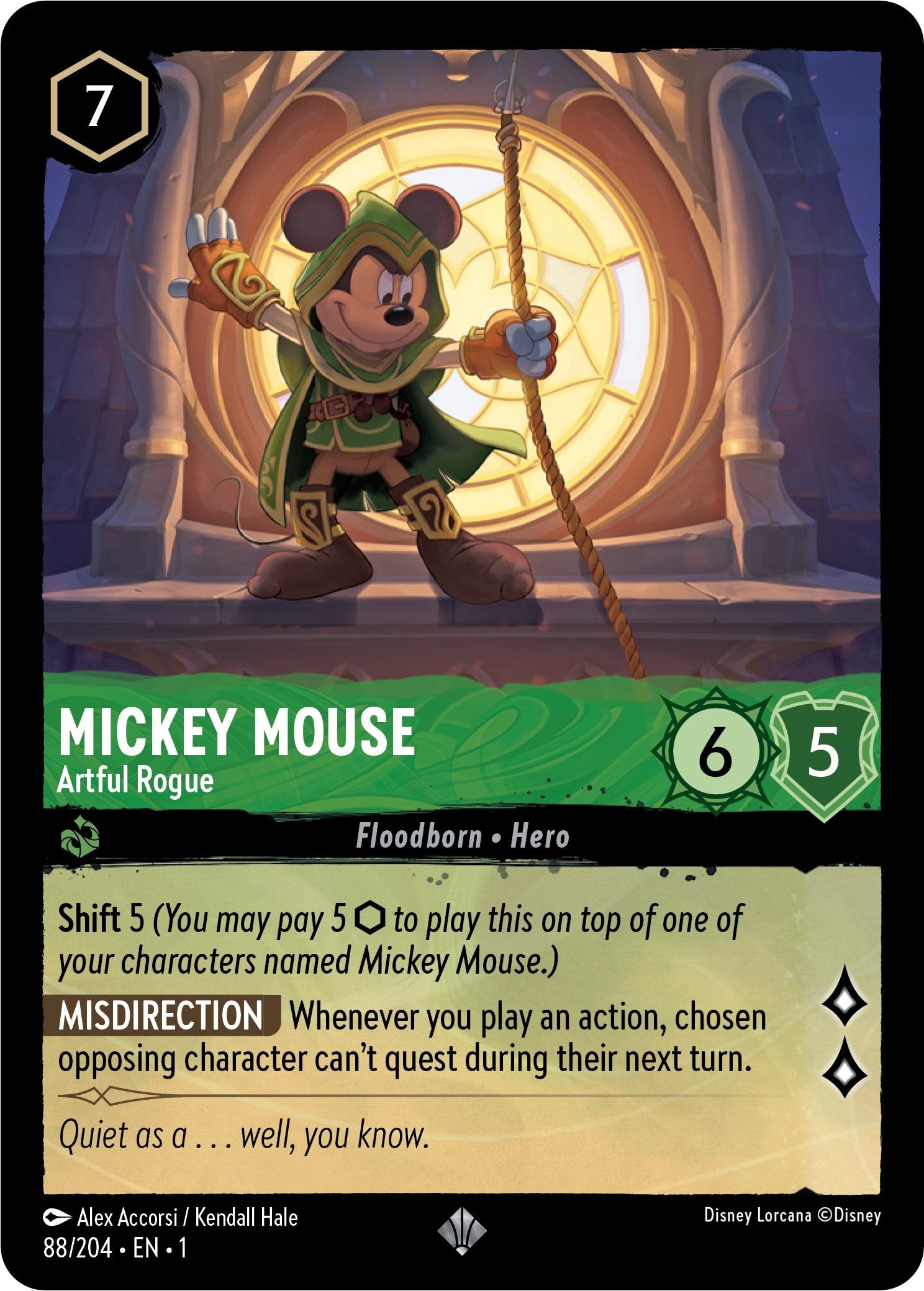 Disney Lorcana: Mickey Mouse - Artful Rogue card image