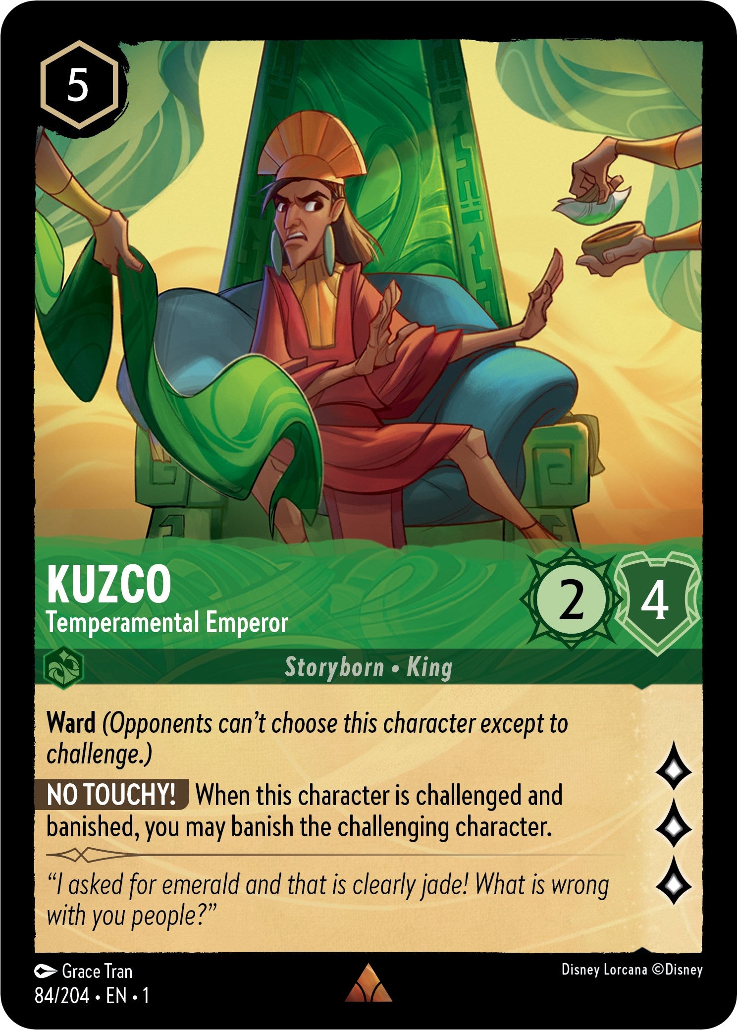 Disney Lorcana: Kuzco - Temperamental Emperor card image