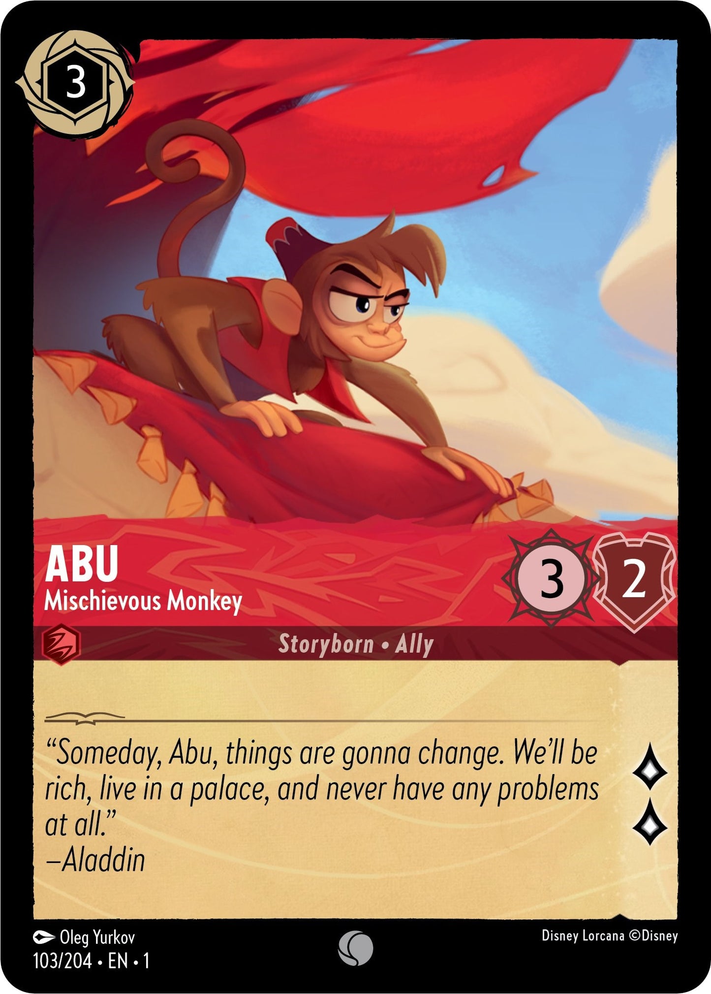 Disney Lorcana: Abu - Mischievous Monkey card image