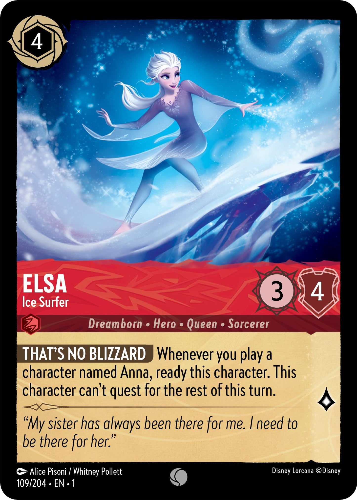 Disney Lorcana: Elsa - Ice Surfer card image