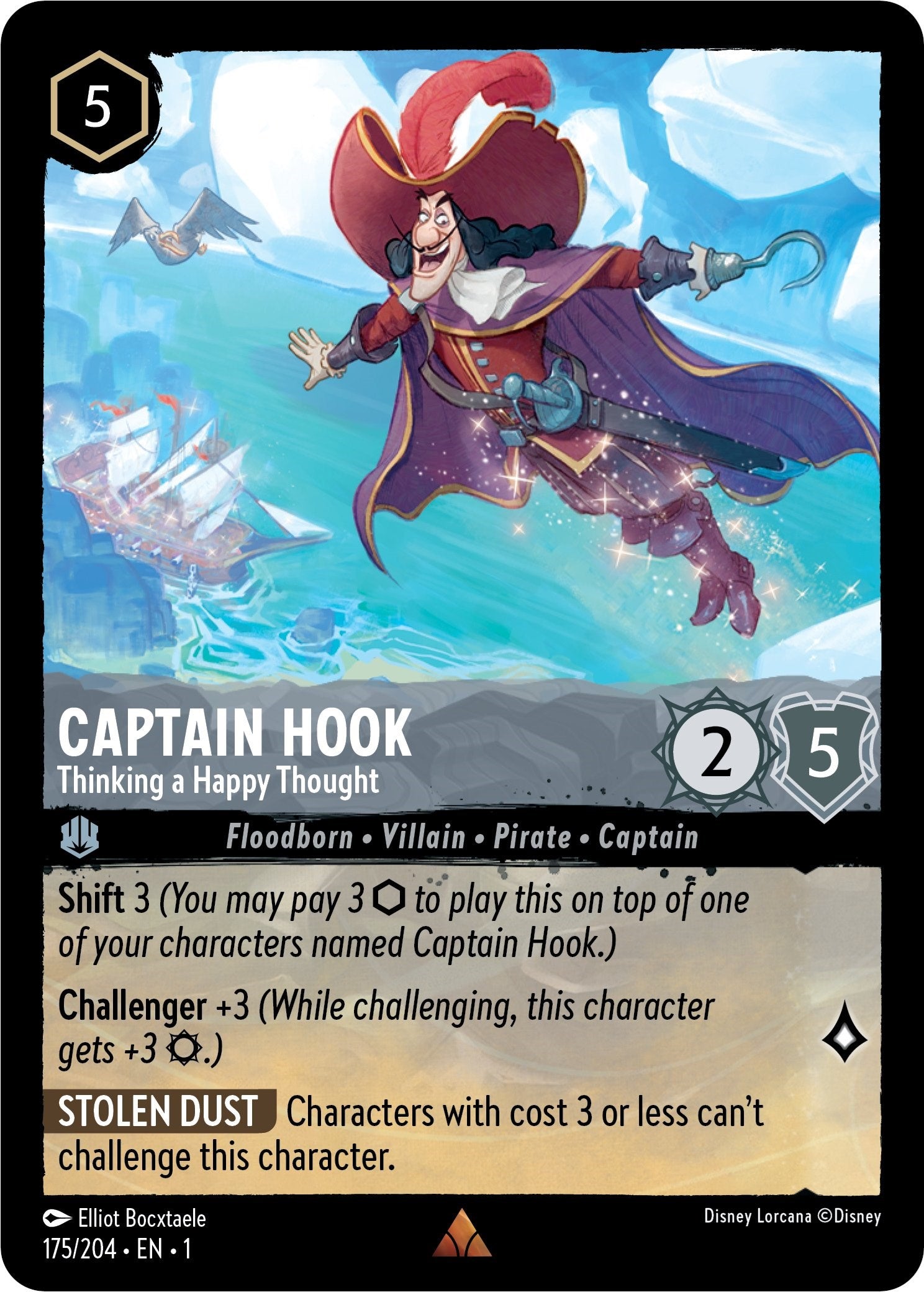 Disney Lorcana: Captain Hook - Thinking a Happy Thought card image