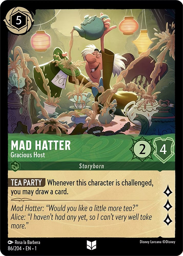 Disney Lorcana: Mad Hatter - Gracious Host card image