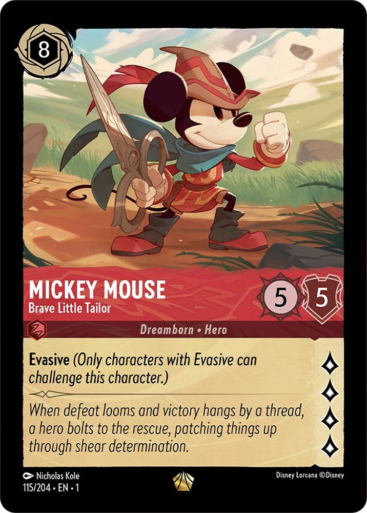 Disney Lorcana: Mickey Mouse - Brave Little Tailor card image