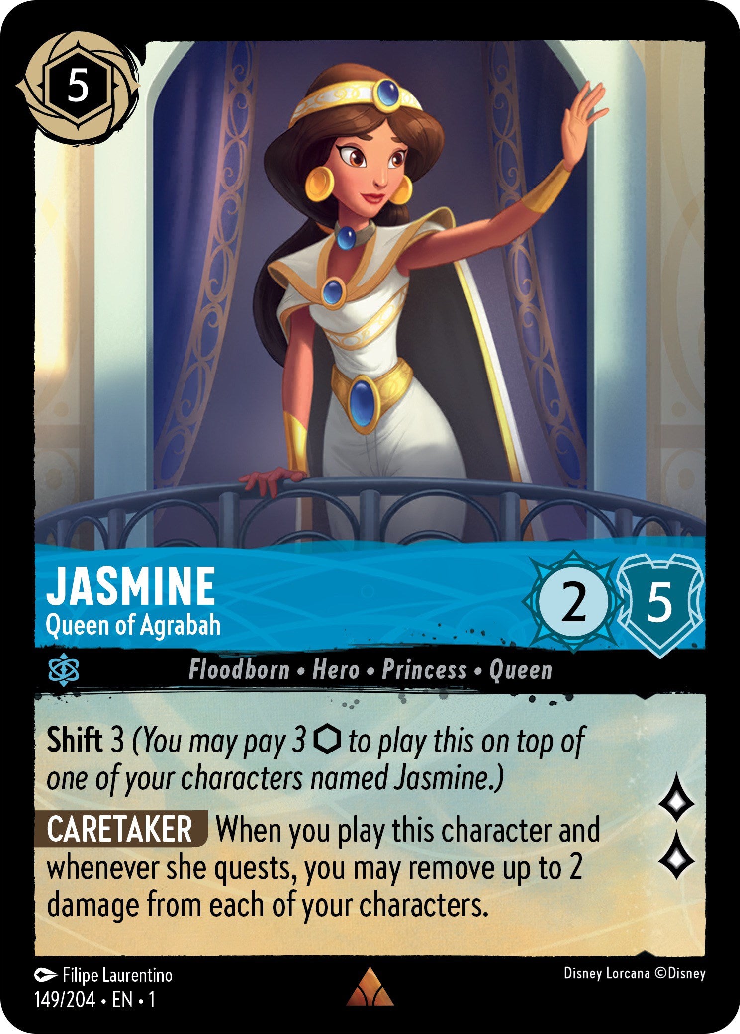 Disney Lorcana: Jasmine - Queen of Agrabah card image