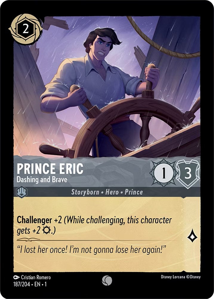 Disney Lorcana: Prince Eric - Dashing and Brave card image