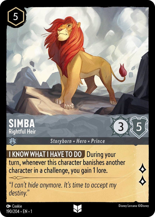 Disney Lorcana: Simba - Rightful Heir card image