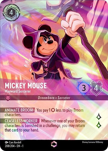 Disney Lorcana: Mickey Mouse - Wayward Sorcerer (Enchanted) card image