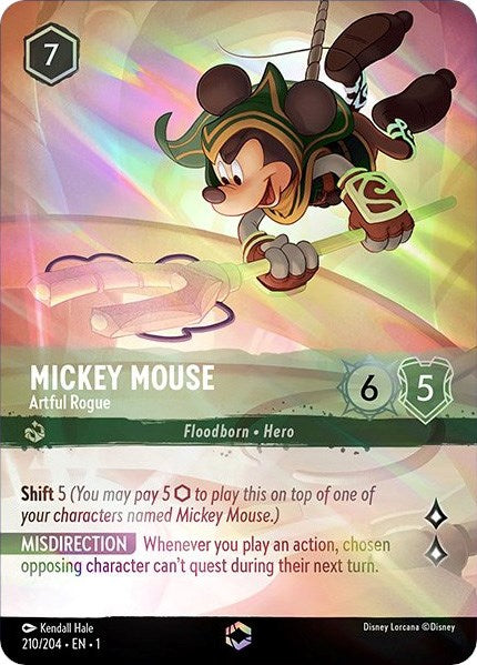 Disney Lorcana: Mickey Mouse - Artful Rogue (Enchanted) card image