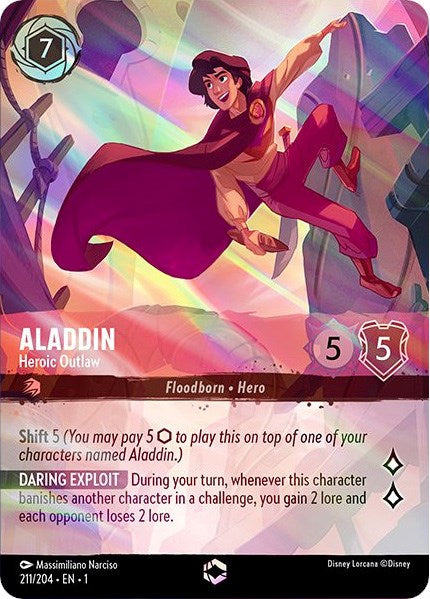 Disney Lorcana: Aladdin - Heroic Outlaw (Enchanted) card image