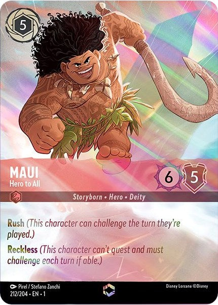 Disney Lorcana: Maui - Hero to All (Enchanted) card image