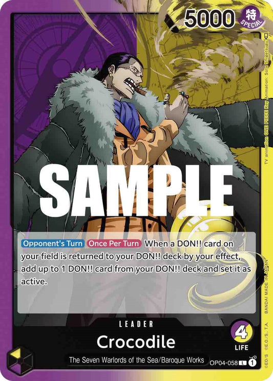 One Piece Card Game: Crocodile (058) card image