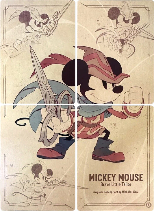 Disney Lorcana: Mickey Mouse - Brave Little Tailor Puzzle Insert (Set of 4) card image