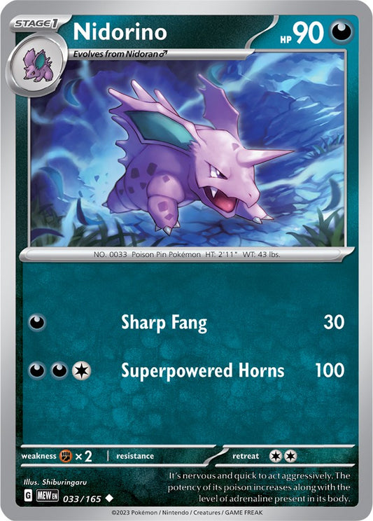 Pokemon: Nidorino card image