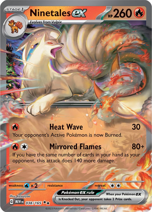 Pokemon: Ninetales ex - 038/165 card image