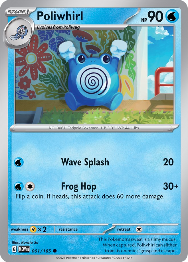 Pokemon: Poliwhirl - 061/165 card image