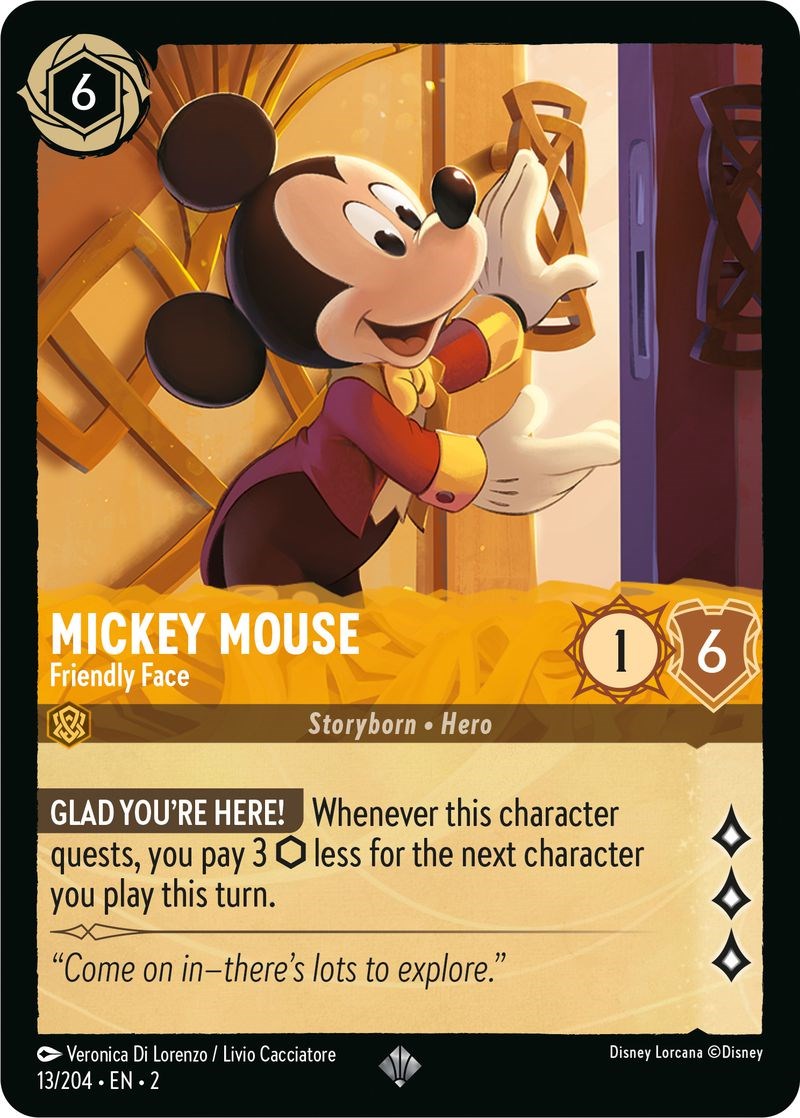 Disney Lorcana: Mickey Mouse - Friendly Face card image