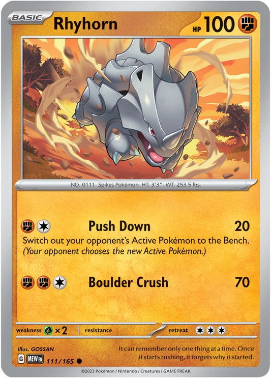 Pokemon: Rhyhorn card image