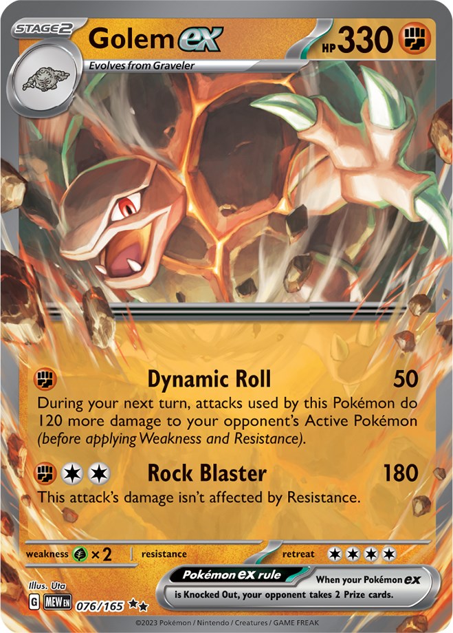 Pokemon: Golem ex - 076/165 card image