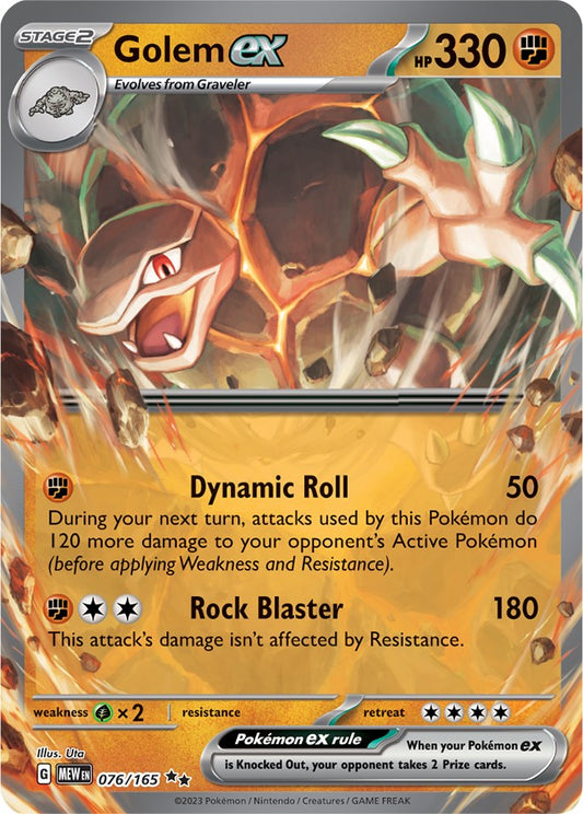 Pokemon: Golem ex - 076/165 card image