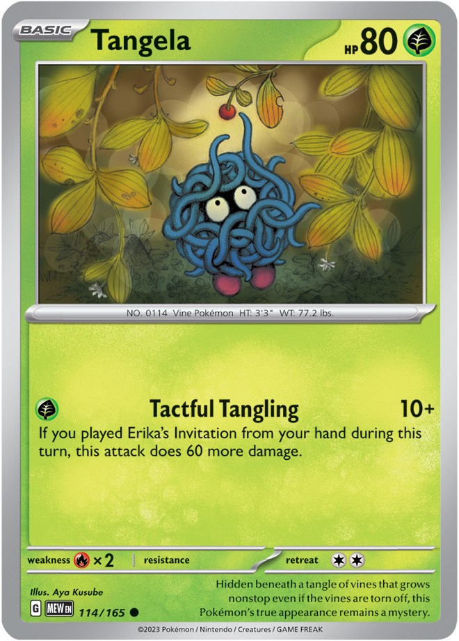 Pokemon: Tangela - 114/165 card image