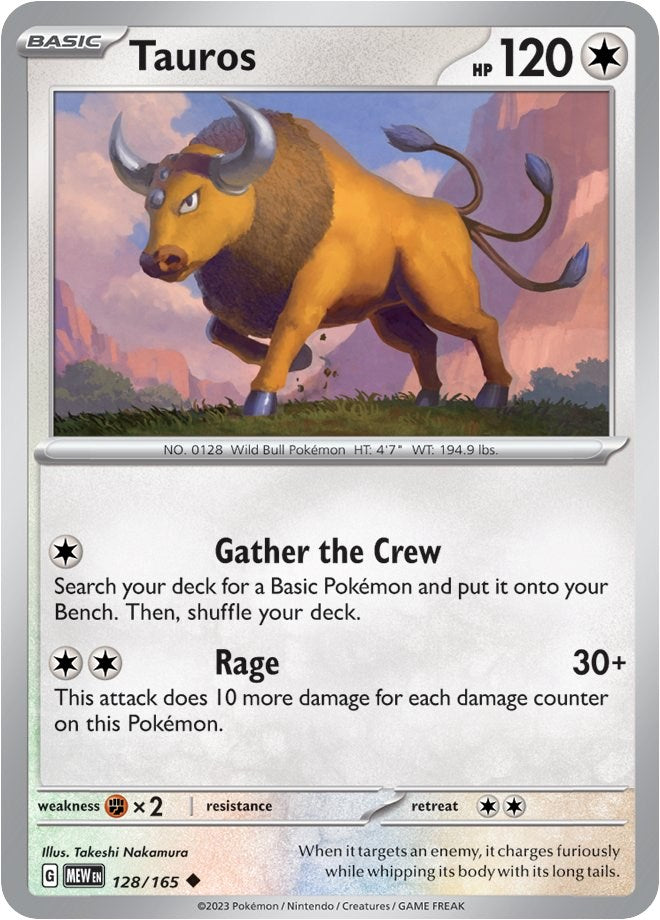 Pokemon: Tauros card image