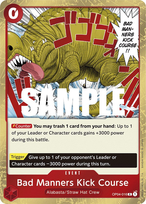 One Piece Card Game: Bad Manners Kick Course card image