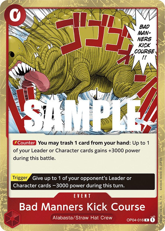 One Piece Card Game: Bad Manners Kick Course card image