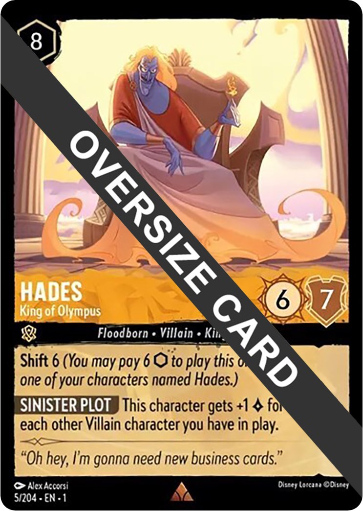 Disney Lorcana: Hades - King of Olympus (Oversized) card image