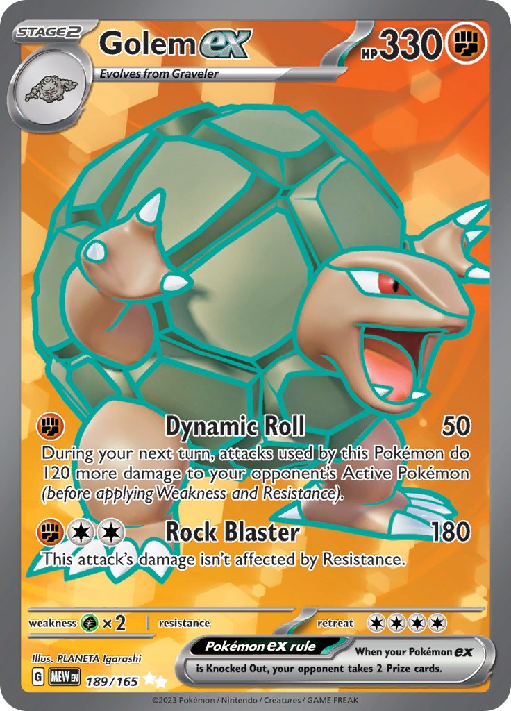 Pokemon: Golem ex - 189/165 card image